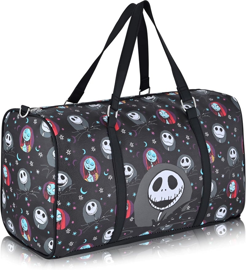 Fast Forward Stitch, Minnie, Mickey, Pooh, Harry Potter, or Jack Skellington 16" Leather Mini Travel Bag, Duffle Bag, Overnight Bag - Image 2